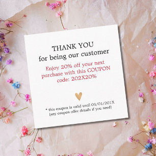 Modern Simple Beauty Salon Thank You Coupon