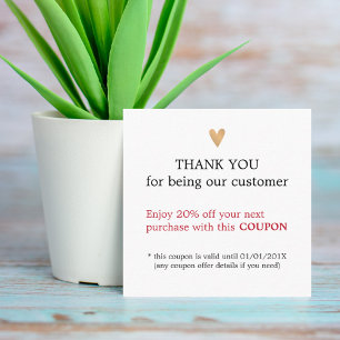 Modern Simple Beauty Salon Thank You Coupon