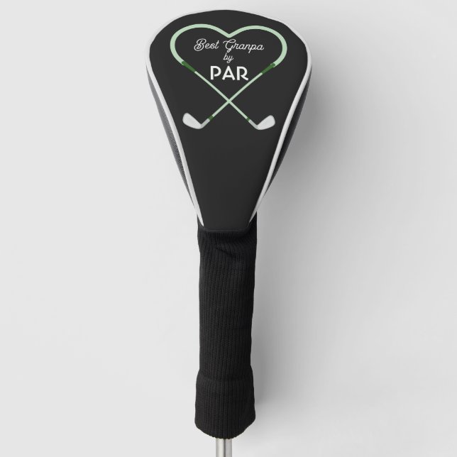 Modern Simple Best Granpa by Par  Golf Head Cover (Front)