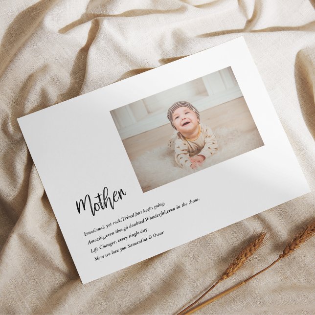 Modern Simple Best Mother Ever Best Beauty Gift Holiday Postcard (Creator Uploaded)