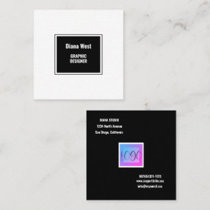 Modern Simple Black and White Business Card