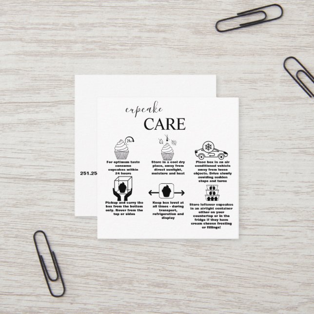 Modern Simple Black and White Business Square Business Card (Front/Back In Situ)