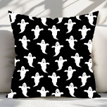 Modern Simple Black and White Ghosts Halloween Cushion<br><div class="desc">Elevate your Halloween décor with the Modern Simple Black and White Ghosts Halloween Throw Pillow. Featuring a minimalist black and white design with playful ghost motifs, this throw pillow adds a subtle yet festive touch to your home. Perfect for couches, chairs, or beds, its modern design blends effortlessly with various...</div>