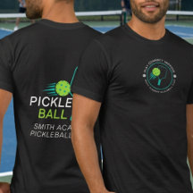 Modern Simple Black Green Pickleball Sports Club
