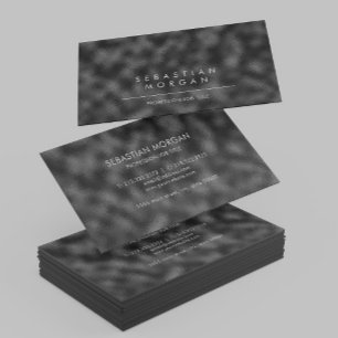 Modern Simple Black Minimalist Textured Business Card
