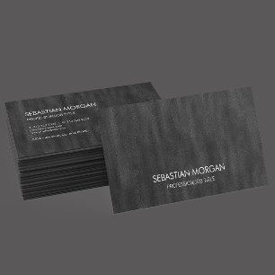 Modern Simple Black Minimalist Textured Business Card