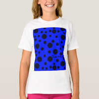 Modern Simple Black polka dot on Blue pattern
