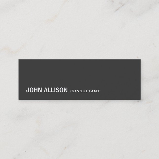 Modern Simple Black Professional Business Card (Front)