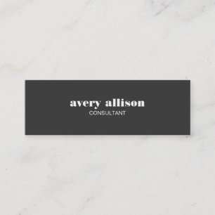 Modern Simple Black Professional Stylish Mini Business Card
