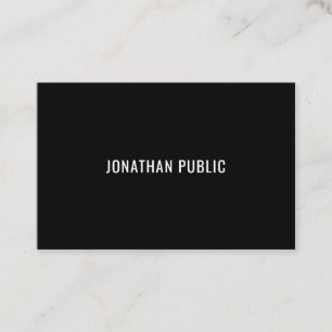 Modern Simple Black White Design Trendy Template Business Card