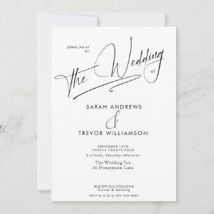 Modern Simple Black & White Invitation