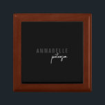 Modern Simple Black & White Minimal Script Gift Box<br><div class="desc">Modern Simple Black & White Minimal Script Gift Box</div>