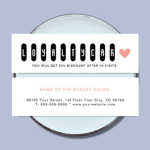 Modern Simple Black & White Reward Promotional Loyalty Card