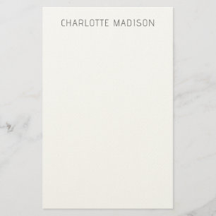 Modern Simple Black White Trendy Minimalist Plain Stationery