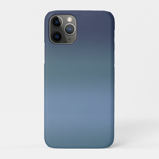 Modern Simple Blue navy Gradient Colour Case-Mate iPhone Case (Back)