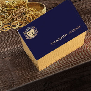 Modern Simple blue navy Minimalist Professional  Magnetic Business Card