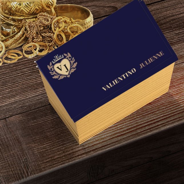 Modern Simple blue navy Minimalist Professional  Magnetic Business Card (Creator Uploaded)