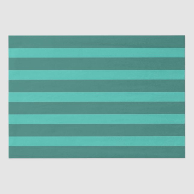 Modern Simple blue Navy Two Tone Stripe name Tissue Paper (Front)