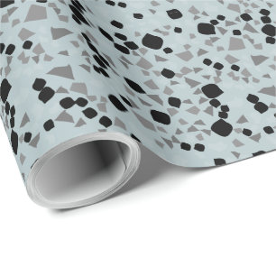 Modern Simple Blue Terrazzo Wrapping Paper