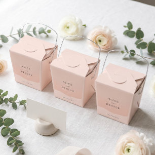 Modern Simple Blush Wedding Favour Box