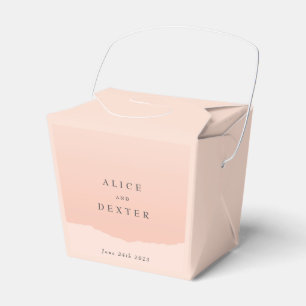 Modern Simple Blush Wedding Favour Box