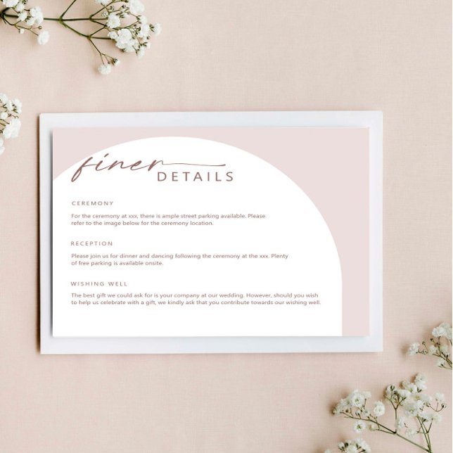 Modern Simple Bohemian Arch Details Enclosure Card (Creator Uploaded)