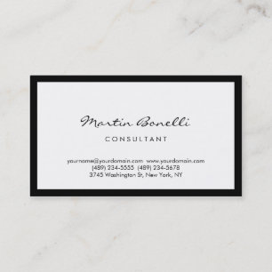Modern Simple Border Calligraphy Business Card