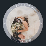 Modern Simple Bride and Groom Photo Wedding Favour Magnet<br><div class="desc">Modern Simple Bride and Groom Photo Wedding Favour magnet</div>
