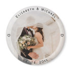Modern Simple Bride and Groom Photo Wedding Favour