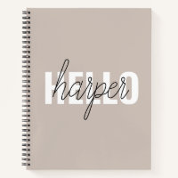 Modern Simple Brown Hello And You Name