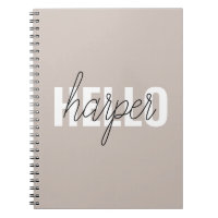 Modern Simple Brown Hello And You Name