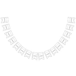 Modern, Simple Business Corporate Logo Brand White Bunting