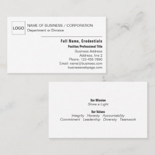 Modern Simple Business Detailed Black and White  Card