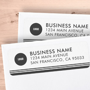 Modern Simple Business Logo Mailing Return Address