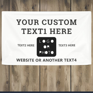 Modern Simple Business Logo Photo White Clean Bann Banner