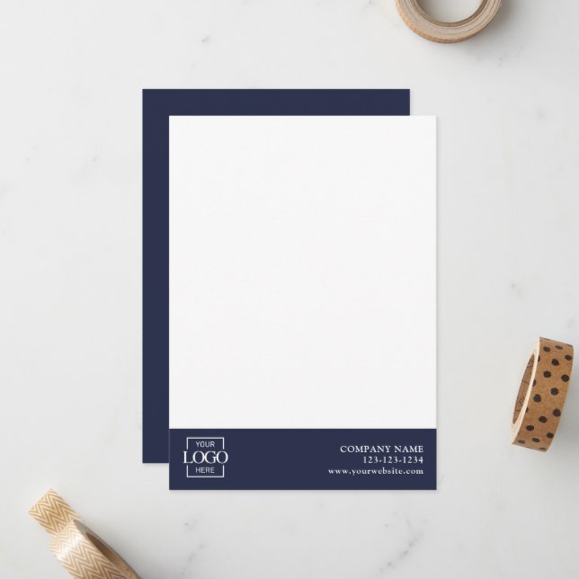 Modern Simple Business Logo Professional Editable Card (Front/Back In Situ)
