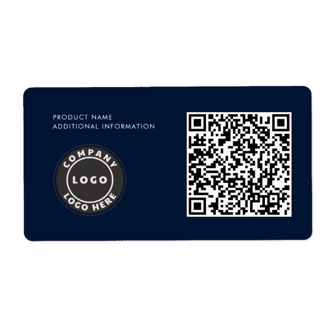 Modern Simple Business Logo QR Code Product ID (Front)