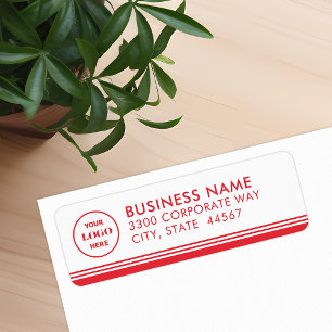 Modern Simple Business Logo Return Address Label