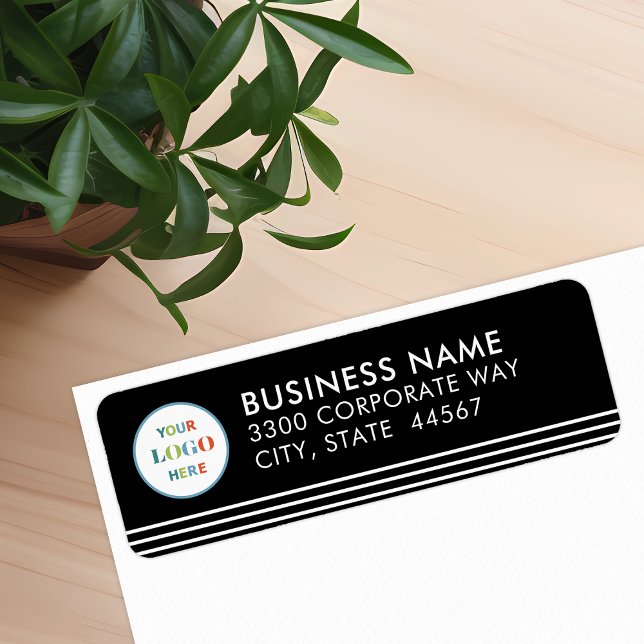 Modern Simple Business Logo Return Address Label (Creator Uploaded)