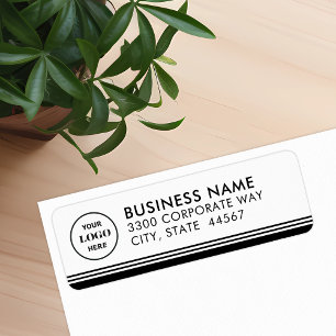 Modern Simple Business Logo Return Address Label