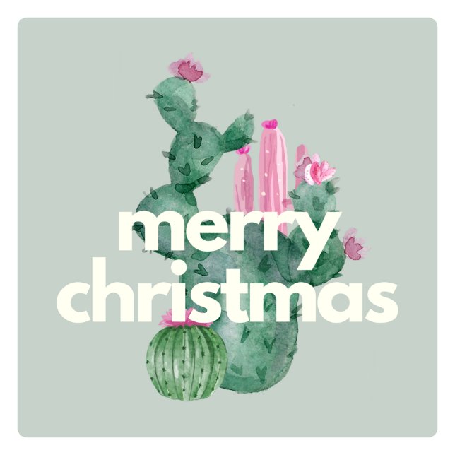 Modern Simple Cacti Christmas Classic Stickers (Creator Uploaded)