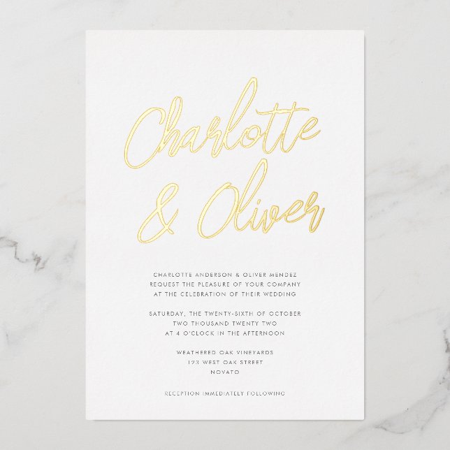 Modern Simple Calligraphy Script Wedding REAL (Front)