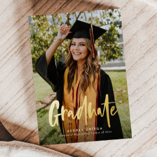 Modern Simple Calligraphy Two Photo Graduation