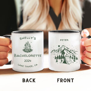 Modern Simple Camp Bachelorette Party  Coffee Mug