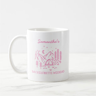 Modern Simple Camping Bachelorette Party Nature Coffee Mug