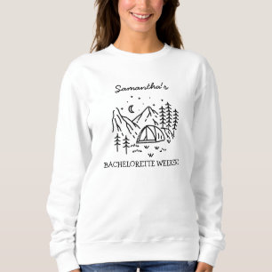 Modern Simple Camping Bachelorette Party Nature Sweatshirt