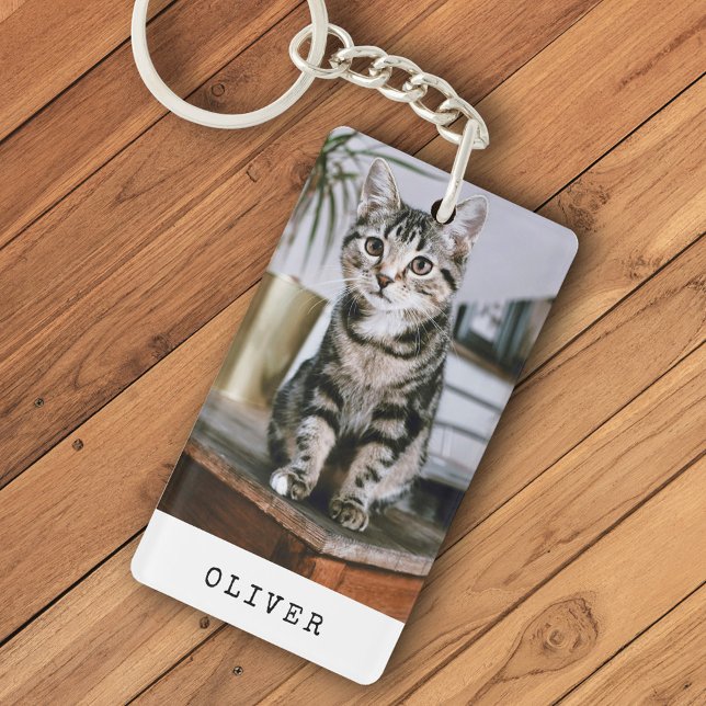 Modern Simple Cat Photo  Key Ring (Creator Uploaded)