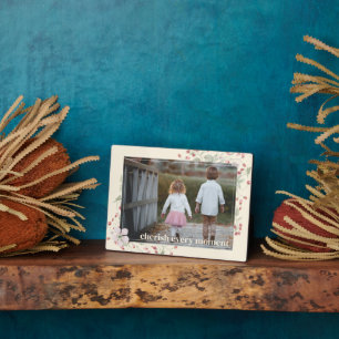 Modern Simple Cherish Every Moment Tabletop Plaque