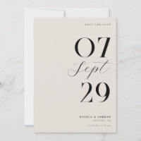 Modern Simple Chic Black and Ivory Wedding