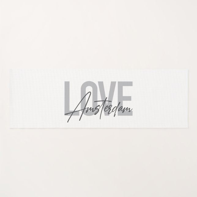 Modern, simple, chic, cool design Love Amsterdam Yoga Mat (Front (Horizontal))